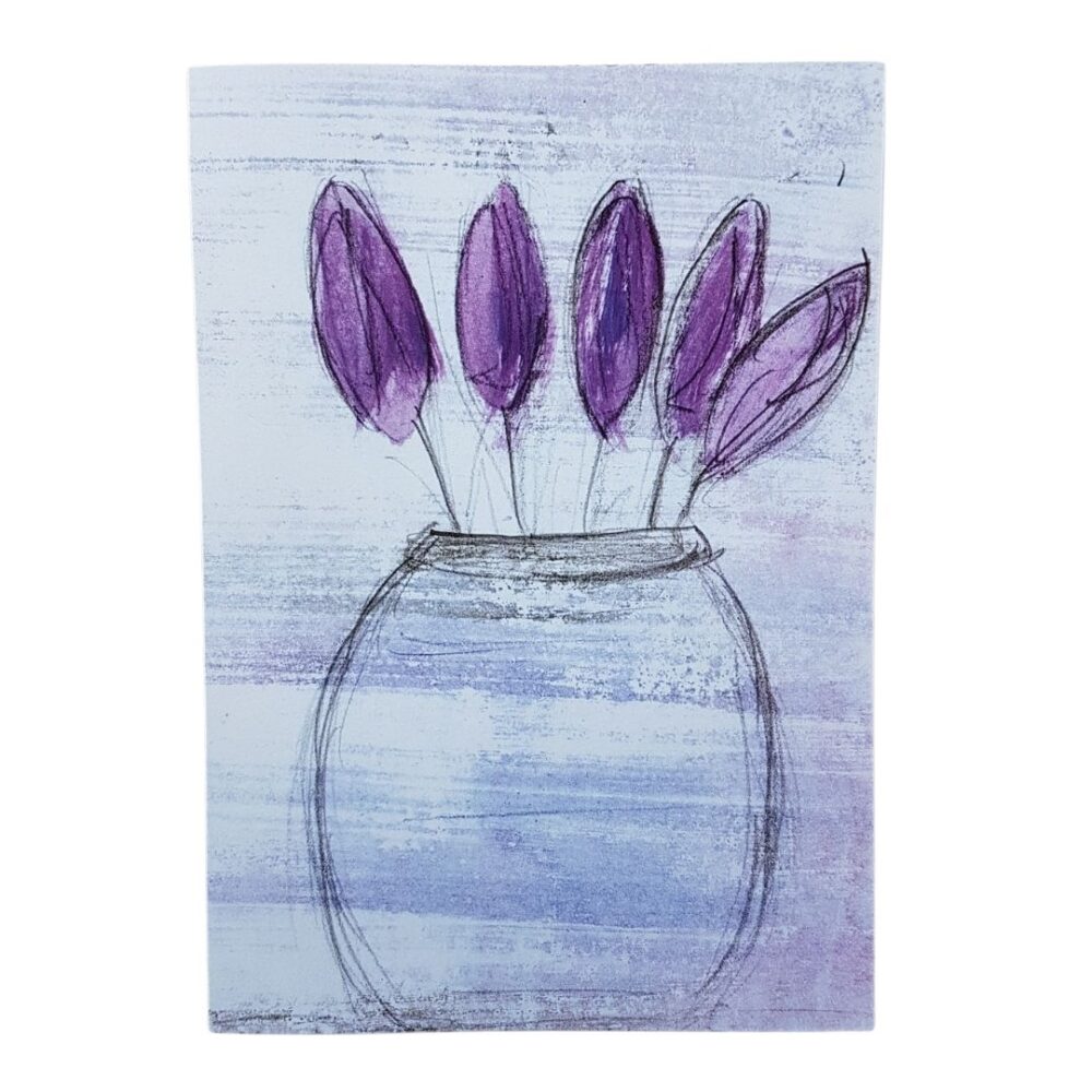 Purple tulip bunch