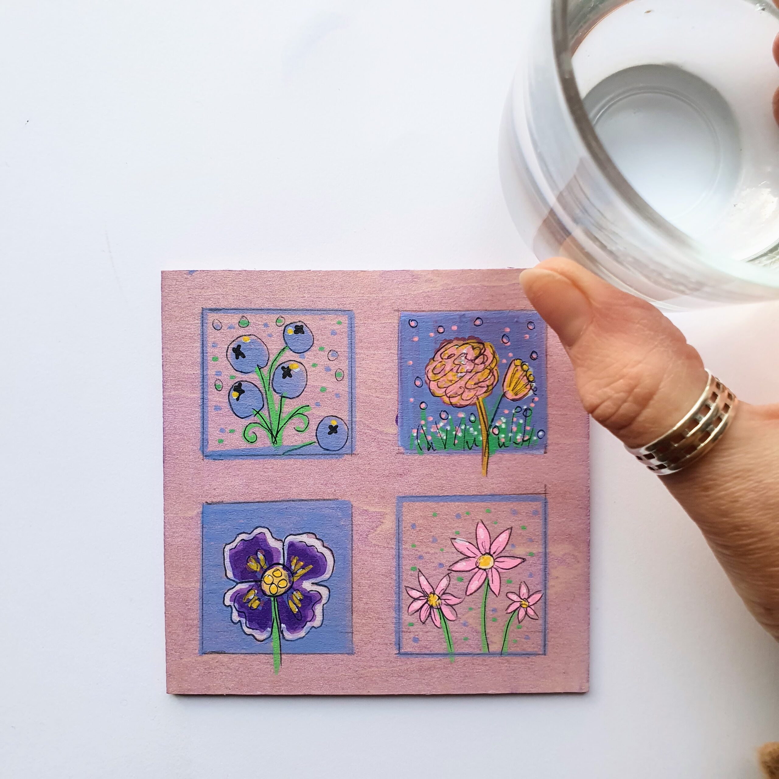 Handpainted coaster 7