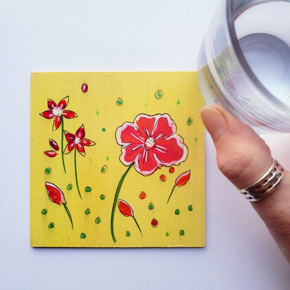 Handpainted coaster 8